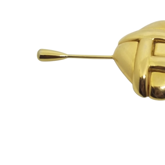 LINDA DANO VINTAGE GOLDTONE MODERNIST GEOMETRIC DESIGN HAT PIN - Picture 3 of 5